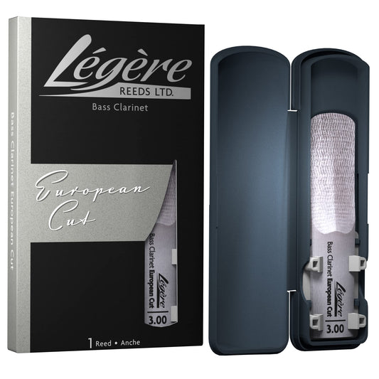 Légère Reeds - Bass Clarinet Reed, European Cut, Strength 3.00 (BCES3.00) - Premium Synthetic Woodwind Reed