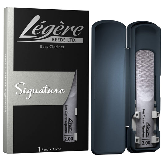 Légère Reeds - Bass Clarinet Reed, Signature, Strength 2.00 (BCS2.00) - Premium Synthetic Woodwind Reed