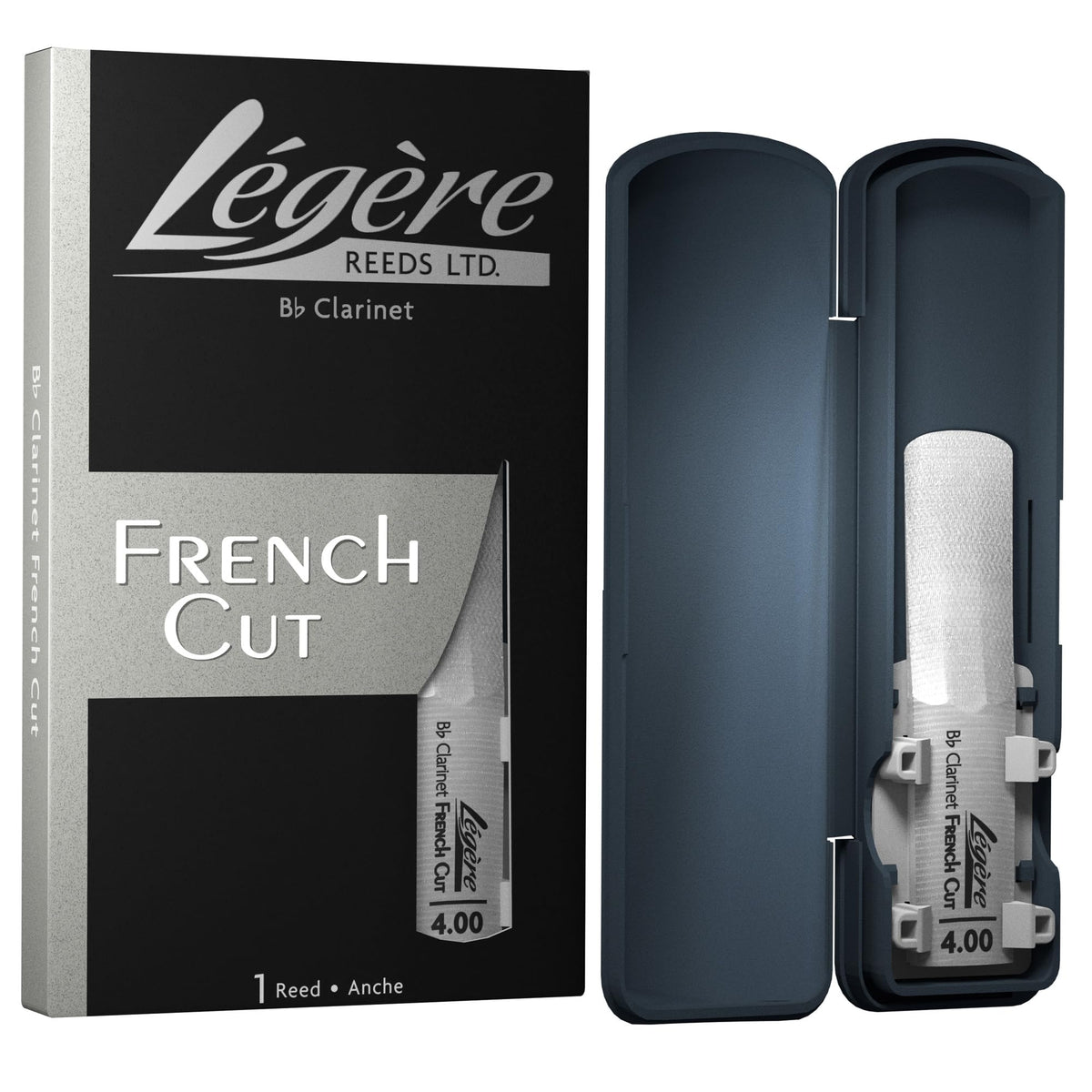 Légère Reeds - Bb Clarinet Reed, French Cut, Strength 4.00 (BBF4.00) - Premium Synthetic Woodwind Reed