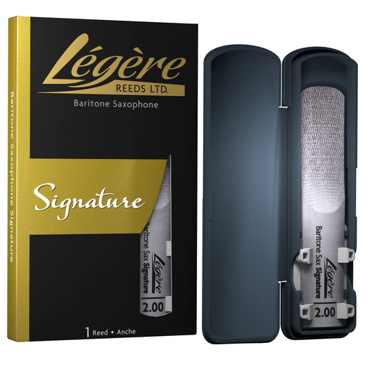 Légère Reeds - Baritone Saxophone Reed, Signature, Strength 2.00 (BSG2.00) - Premium Synthetic Woodwind Reed