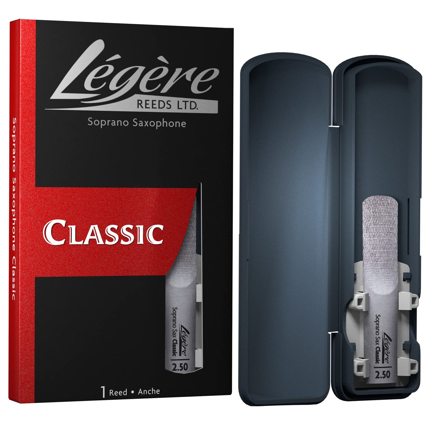 Légère Reeds - Soprano Saxophone Reed, Classic, Strength 2.50 (SS2.50) - Premium Synthetic Woodwind Reed