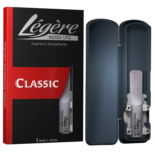 Légère Reeds - Soprano Saxophone Reed, Classic, Strength 2.50 (SS2.50) - Premium Synthetic Woodwind Reed