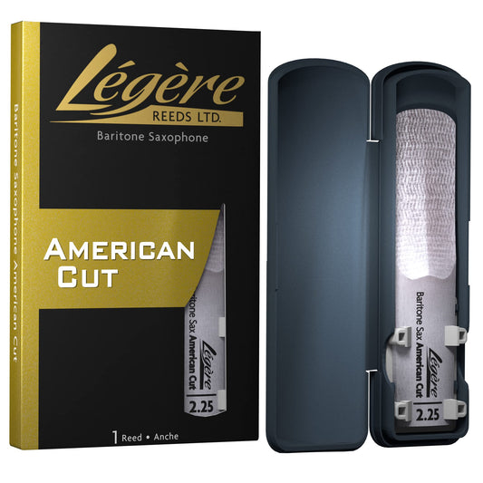 Légère Reeds - Baritone Saxophone Reed, American Cut, Strength 2.25 (BSA2.25) - Premium Synthetic Woodwind Reed