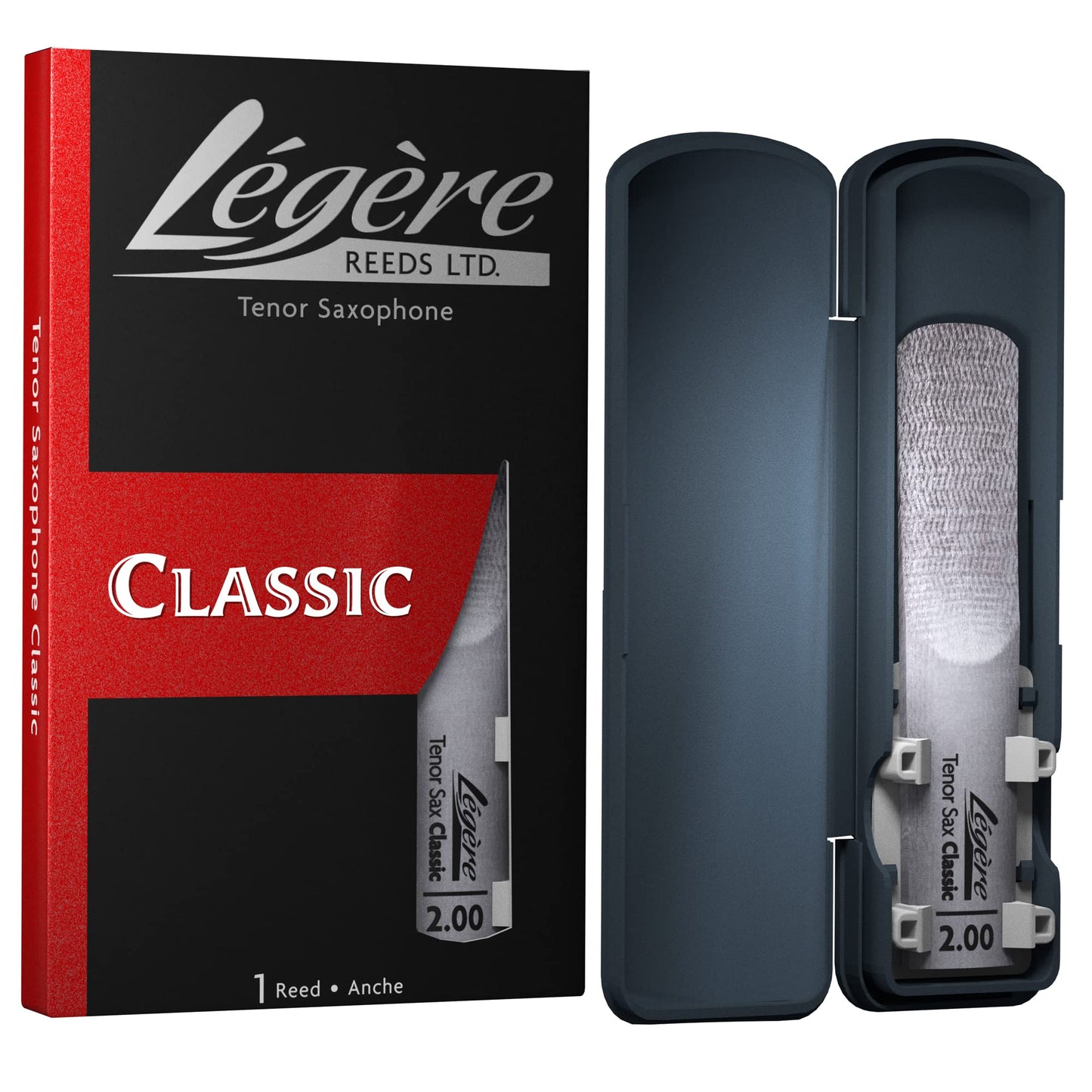Légère Reeds - Tenor Saxophone Reed, Classic, Strength 2.00 (TS2.00) - Easy-playing, Durable, Synthetic Student Saxophone Reed