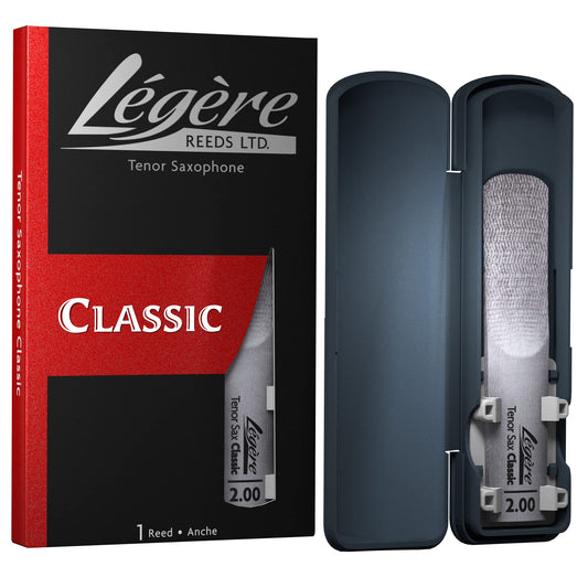 Légère Reeds - Tenor Saxophone Reed, Classic, Strength 2.00 (TS2.00) - Easy-playing, Durable, Synthetic Student Saxophone Reed