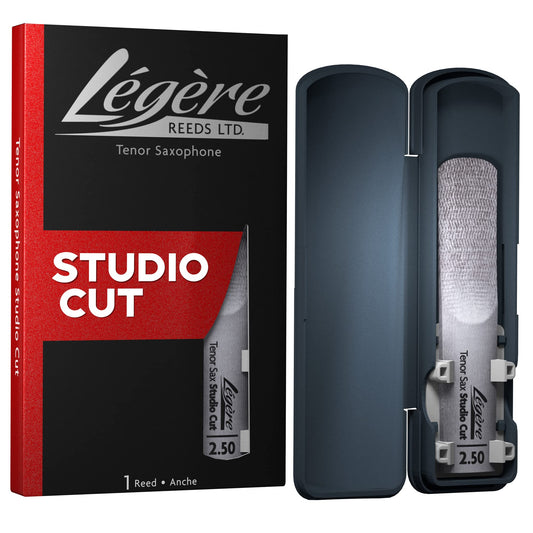 Légère Reeds - Tenor Saxophone Reed, Studio Cut, Strength 2.50 (TSS2.50) - Premium Synthetic Woodwind Reed