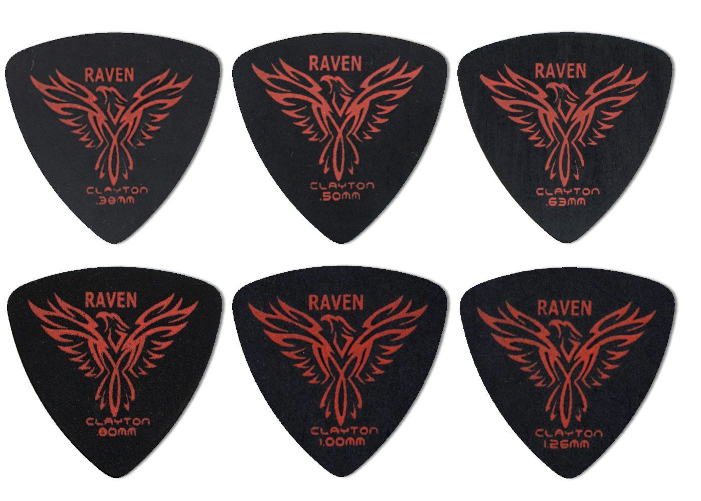 Clayton Picks Black Raven BRT80/12 Guitar Picks