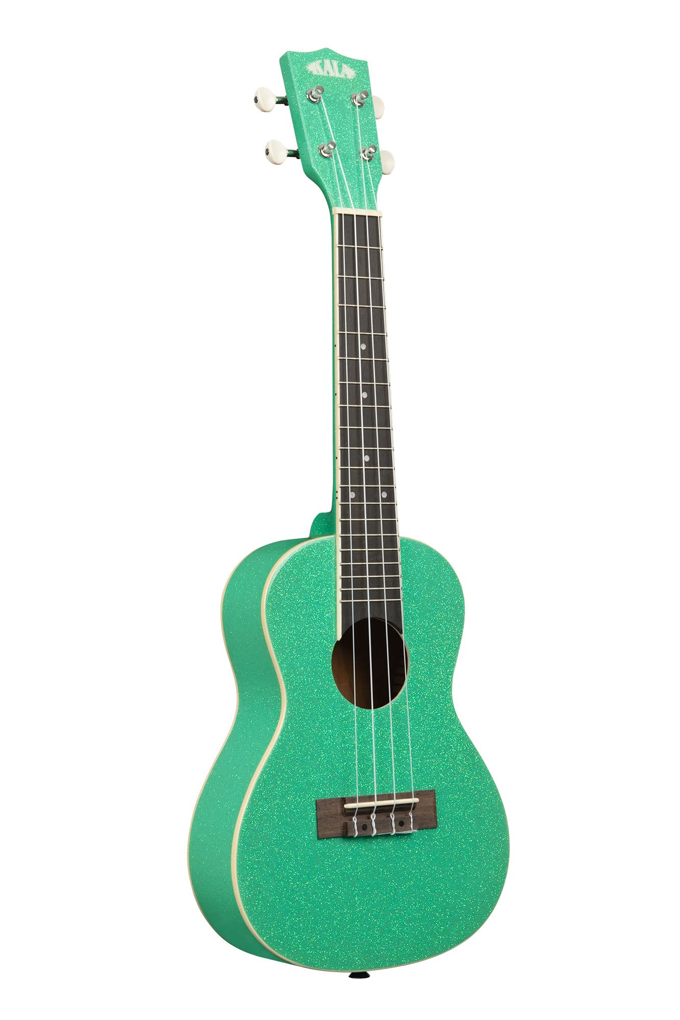 Kala Sparkle Collection, 4-String Ukulele, Right, Green, Concert (KA-SPRK
