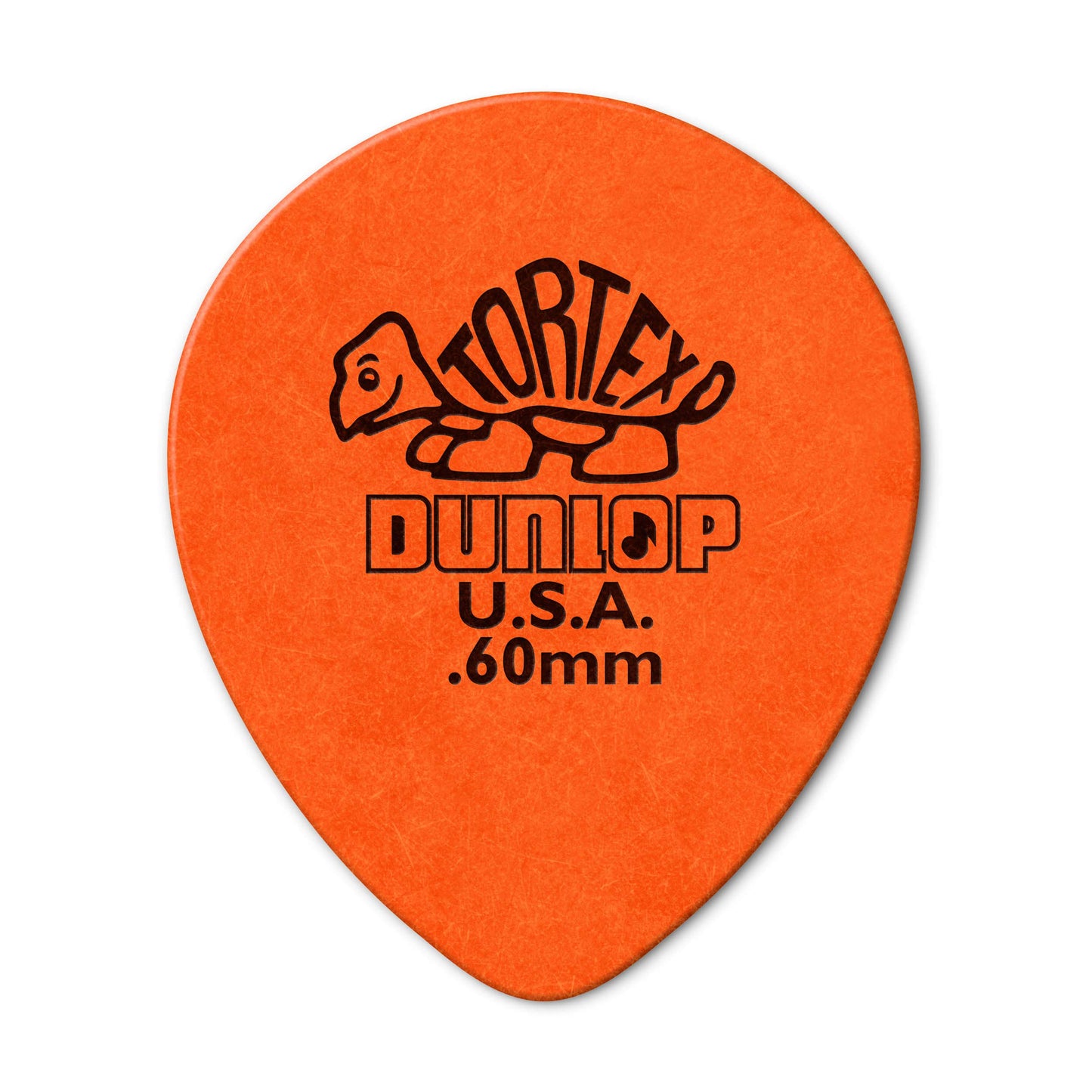 Dunlop 413R.60 Tortex® Tear Drop, Orange, .60mm, 72/Bag