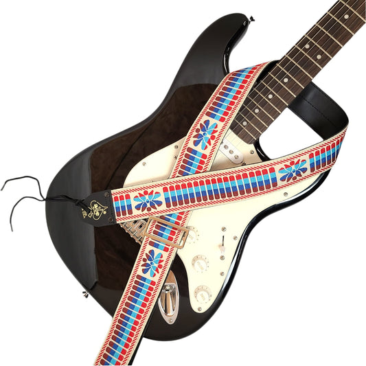 Ace Vintage Reissue Guitar Strap by D’Andrea – Vintage Rock Style – Adjustable – Fits Electric, Acoustic & Bass