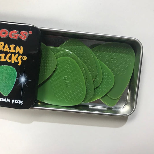 Snarling Dogs Brain Picks .53mm Green (12 Plectrums)