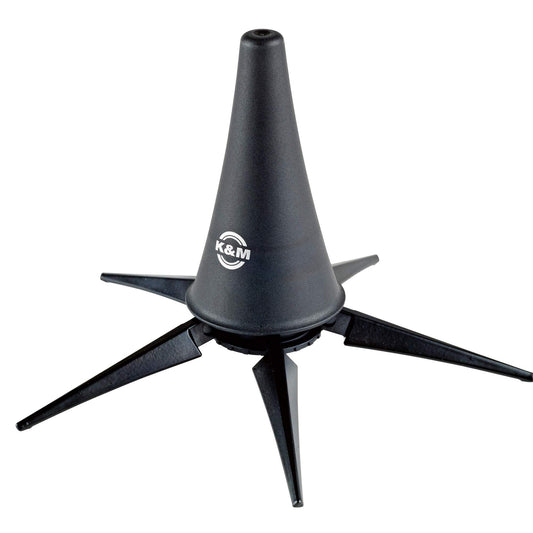 K&M König & Meyer 15228.000.55 Clarinet In-Bell Portable Stand - Lightweight 5 Leg Folding Base - Fits A and B Clarinets - Stable Secure Base - Professional Grade - Made in Germany - Black