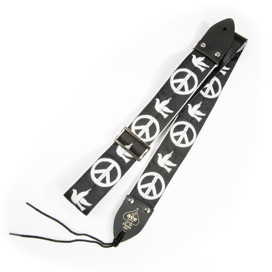 Ace Vintage Reissue Straps by D’Andrea USA - Peace-Dove (Black)