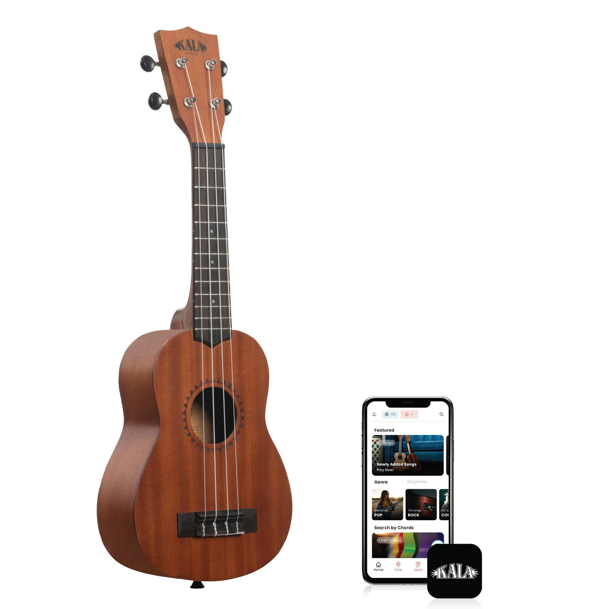 Kala LTP-S Learn-to-Play Mahogany Soprano Ukulele Starter Kit
