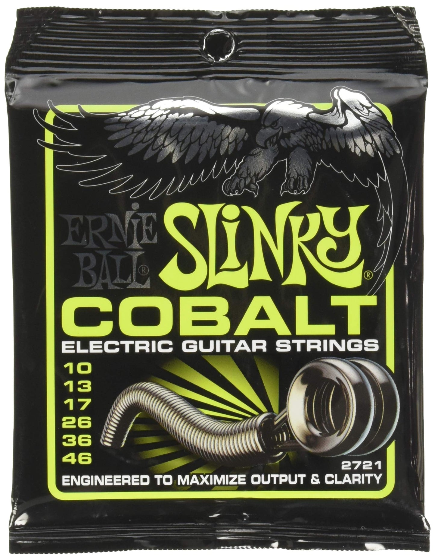 Ernie Ball Electric Guitar Strings - Slinky Cobalt - Gauge 10-46 - 2721 - 2 Pack