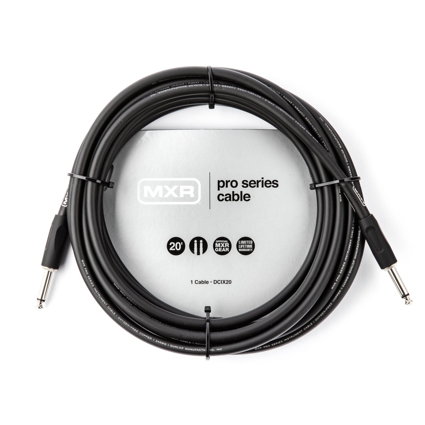 Other Stage or Studio Cable, Black, 20 Feet (DCIX20)
