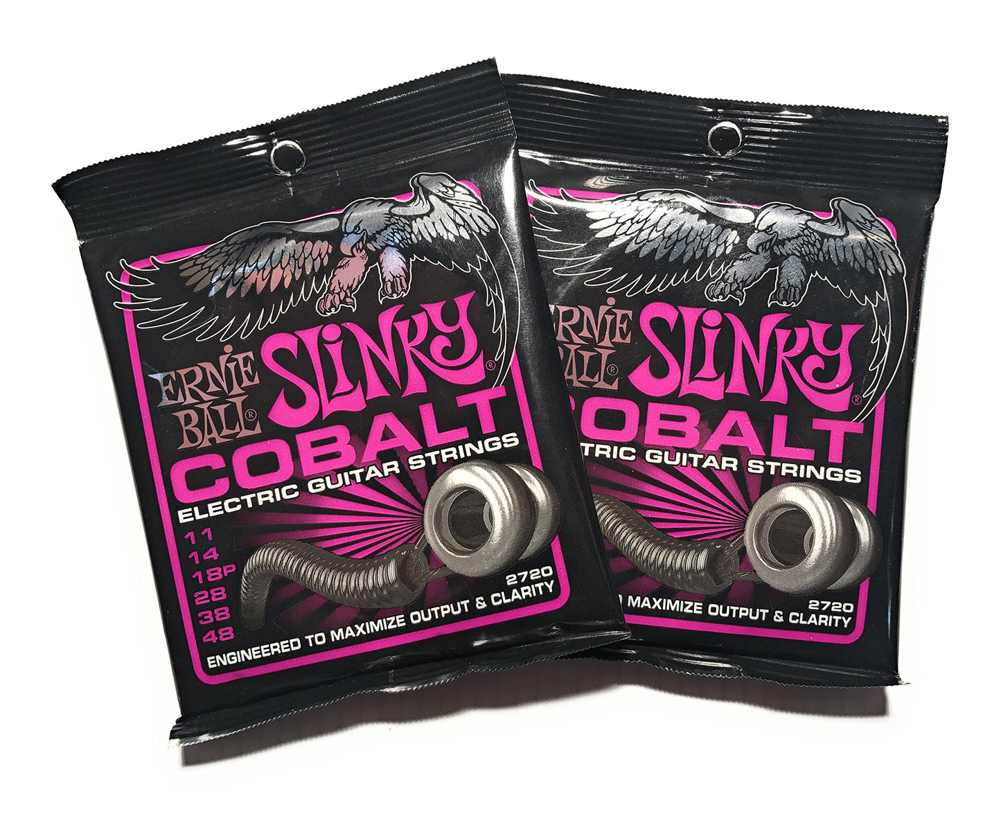 Ernie Ball 11-48 Power Slinky Cobalt 2720 electric guitar strings (2 PACKS)