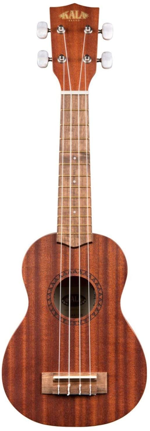 Satin Mahogany Soprano Ukulele Bundle with Gig Bag, Tuner, Strap, and Aquila Strings