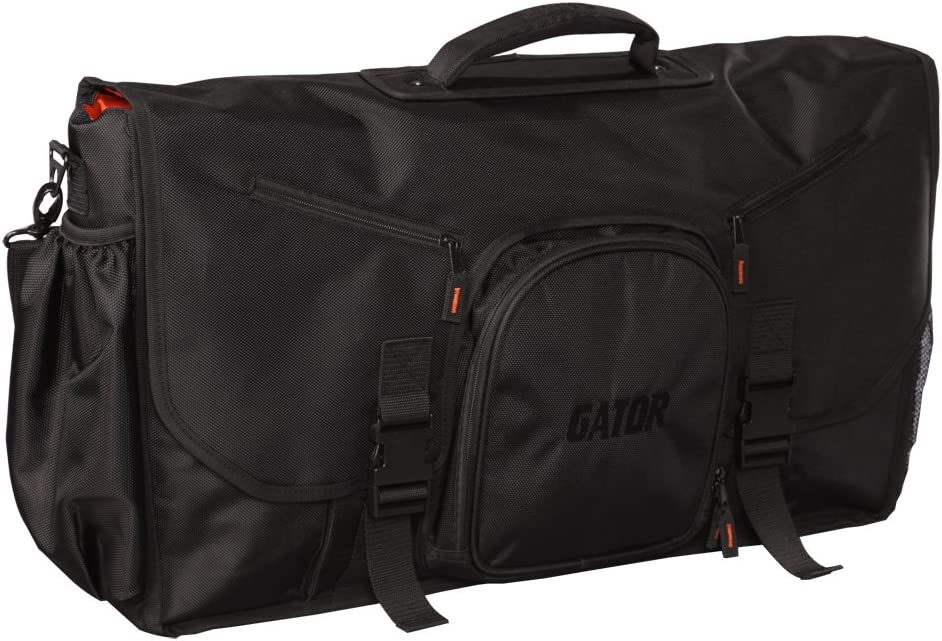 Gator Cases Club Series DJ Controller Messenger Bag with Bright Orange Interior; Fits Large Controllers - 25" (G-CLUB CONTROL 25)