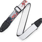 Levy's Leathers 2" Wide Polyester Guitar Strap; Cherry Blossoms & Snow Motif (MPD2-116)